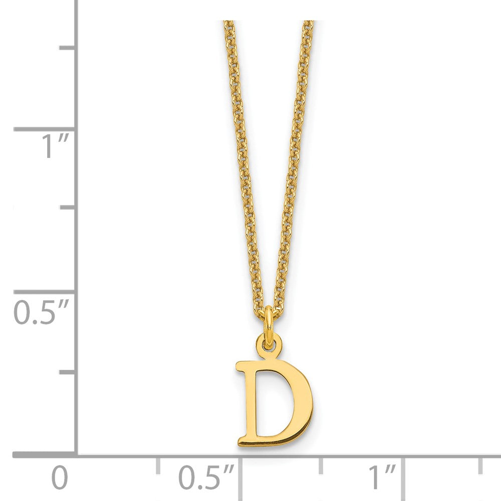 14KY Cutout Letter D Initial Necklace