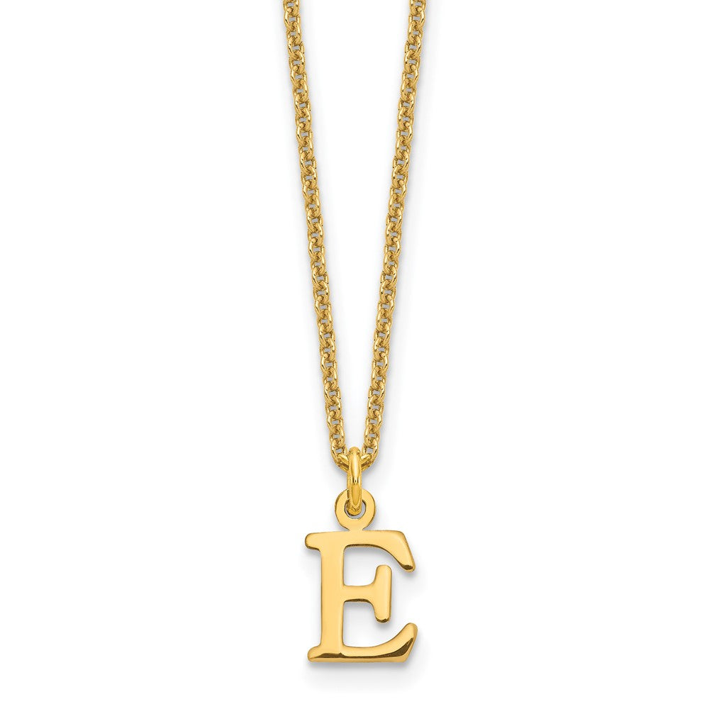 14KY Cutout Letter E Initial Necklace