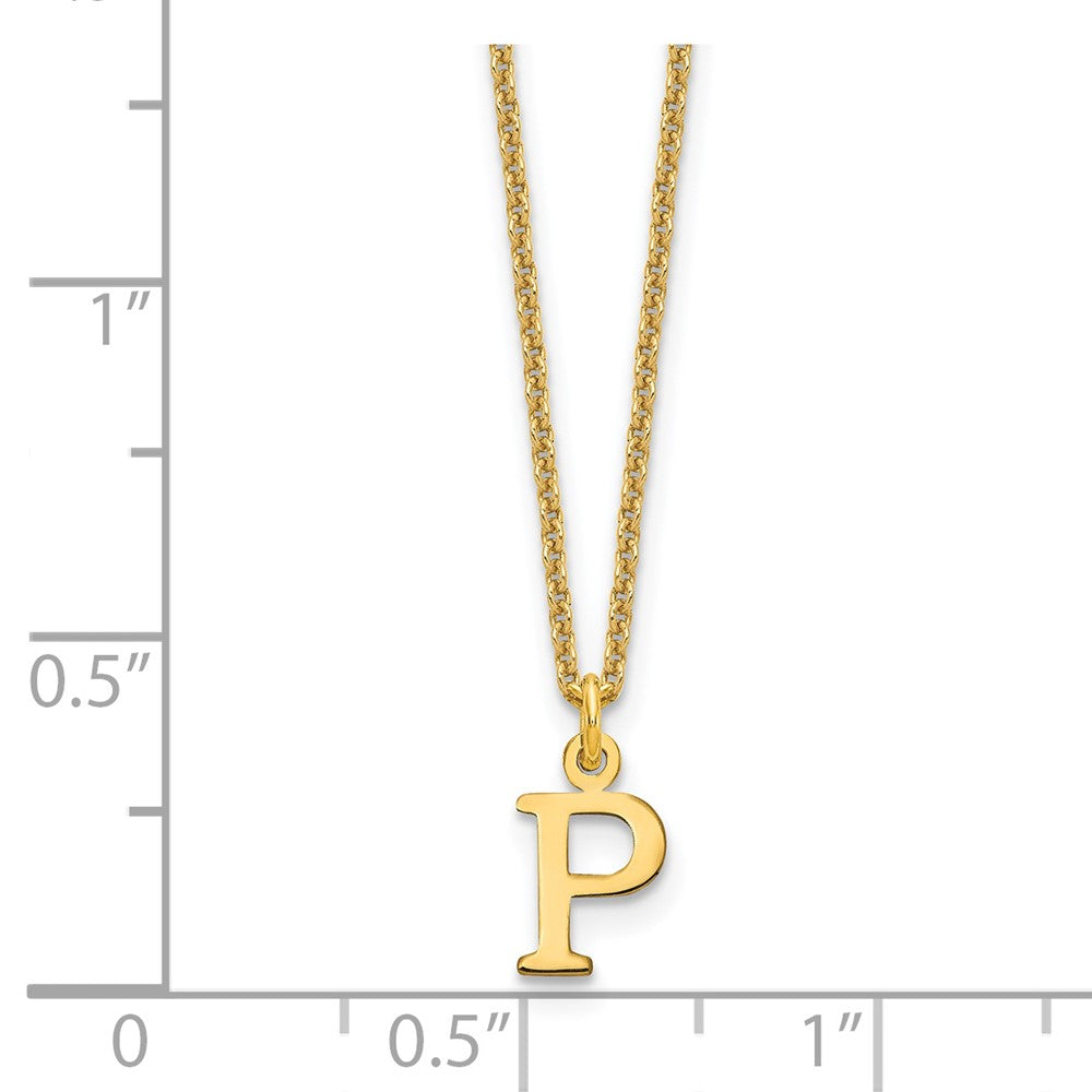 14KY Cutout Letter P Initial Necklace