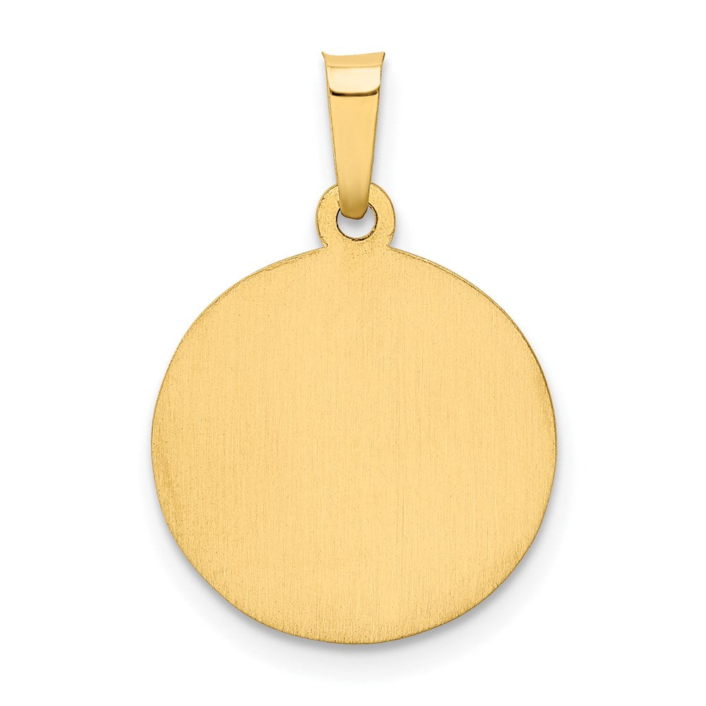 14k Polished and Satin Our Lady Guadalupe Medal Hollow Pendant