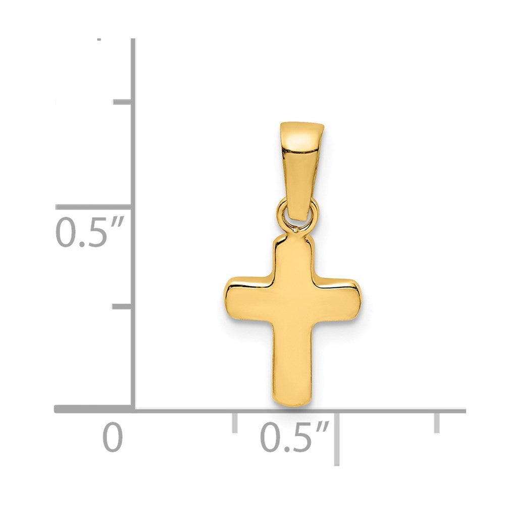 14k Polished Hollow Latin Cross Pendant