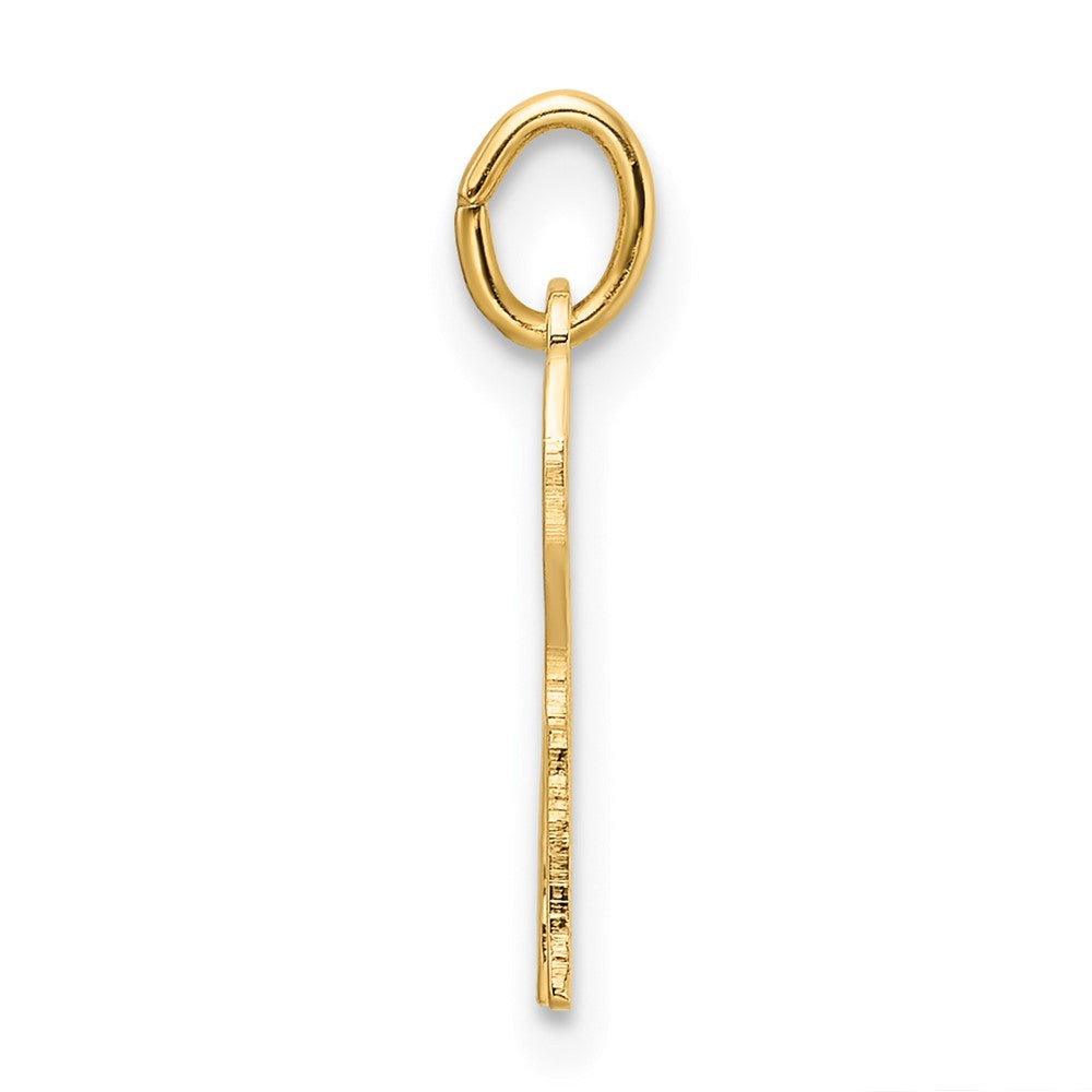 14k Polished Solid Chai Symbol Outline Pendant