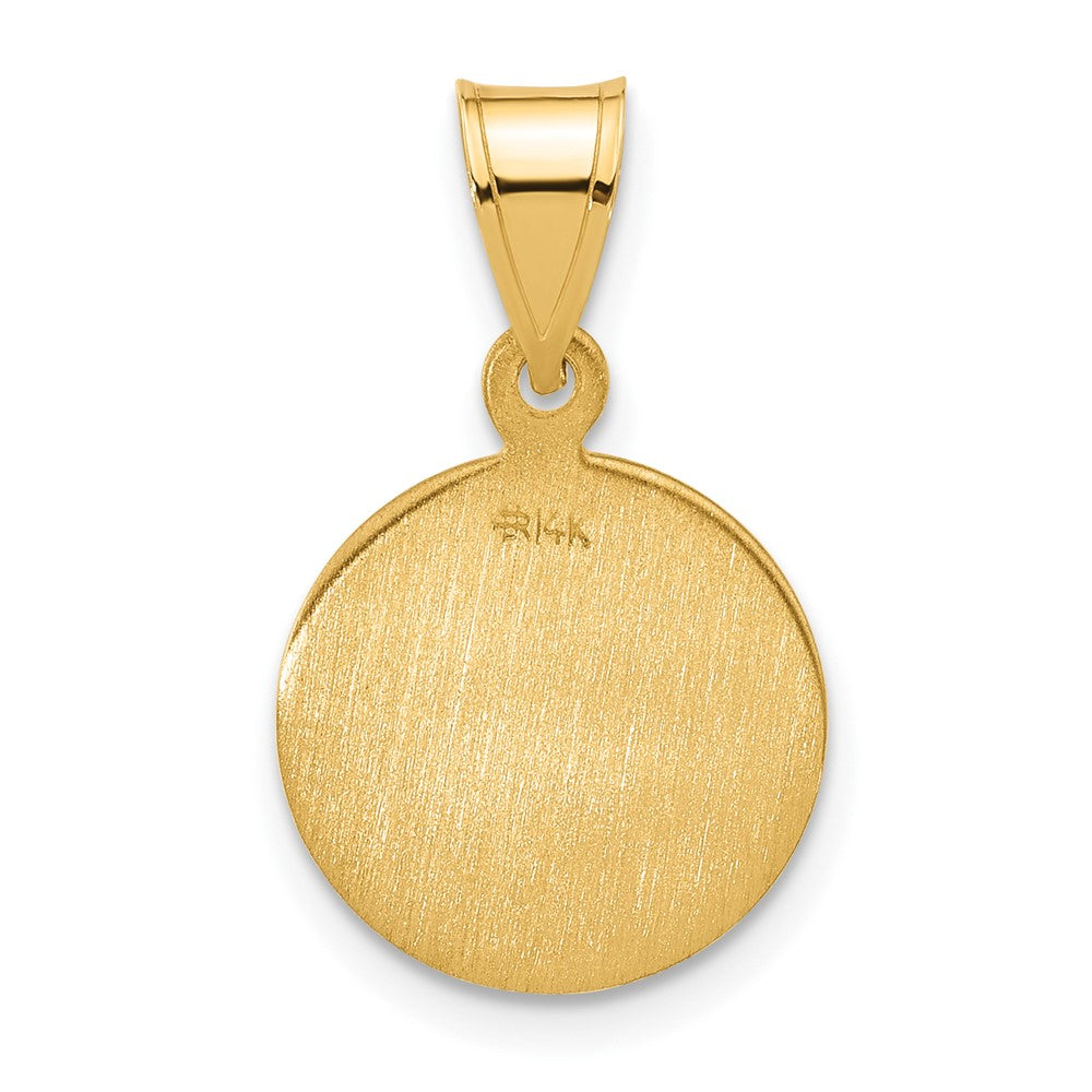 14k Polished and Satin Solid Our Lady of Perpetual Help Medal