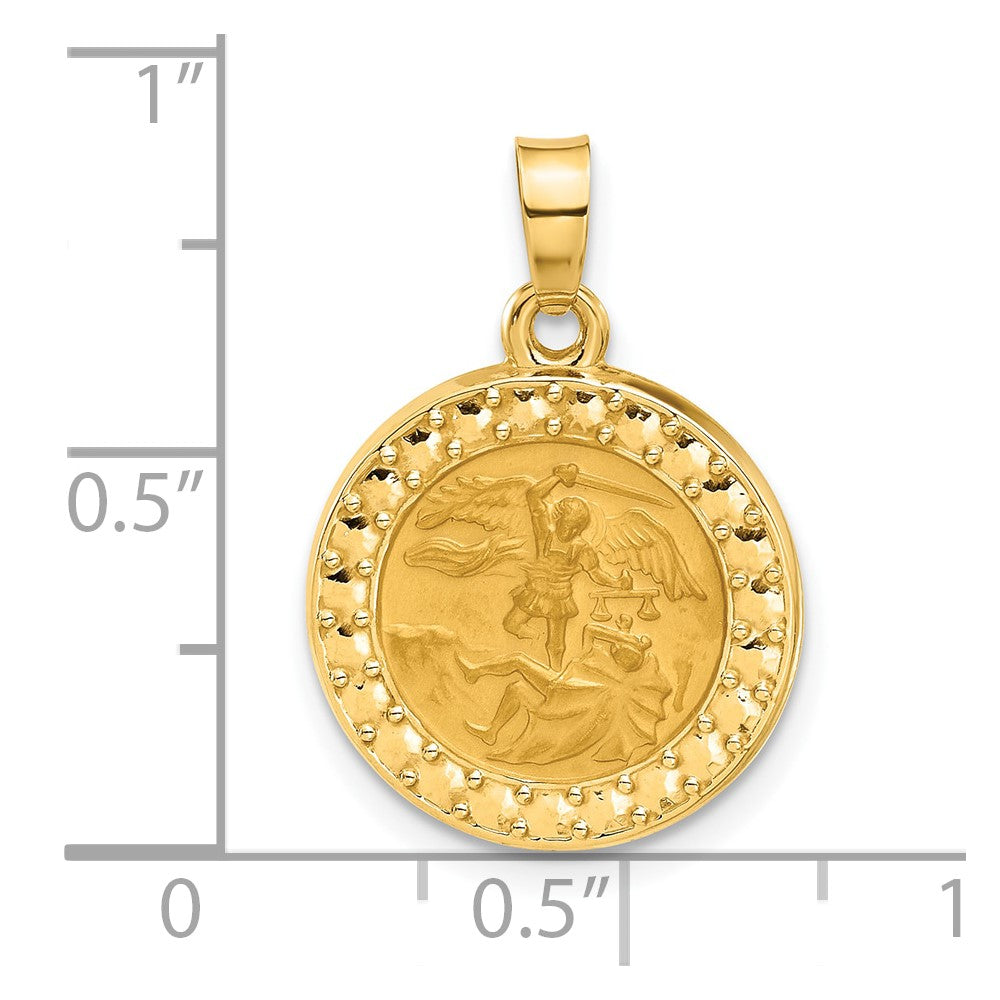 14K Hollow St. Michael Medal