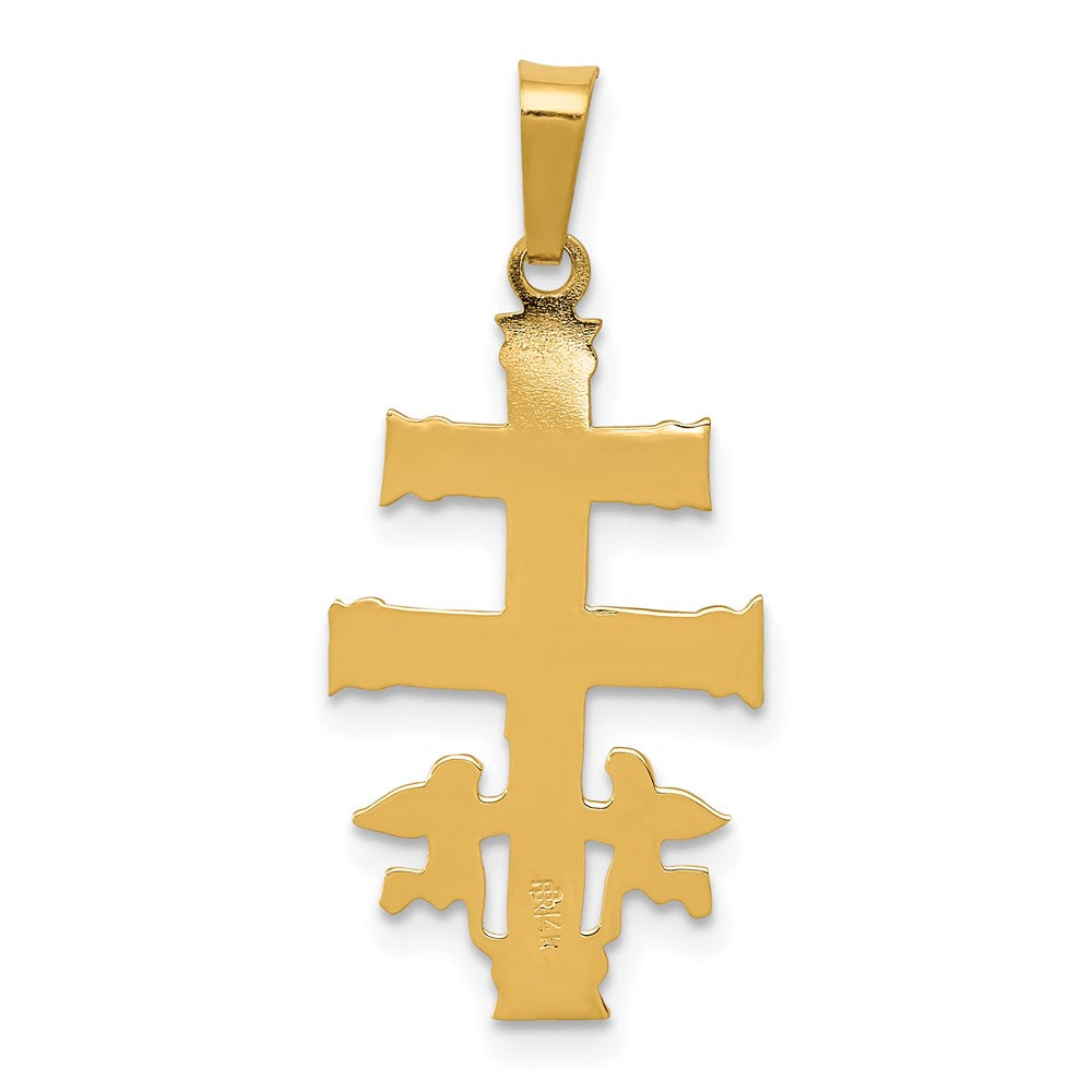 14k Two-tone Cara Vaca Crucifix Pendant