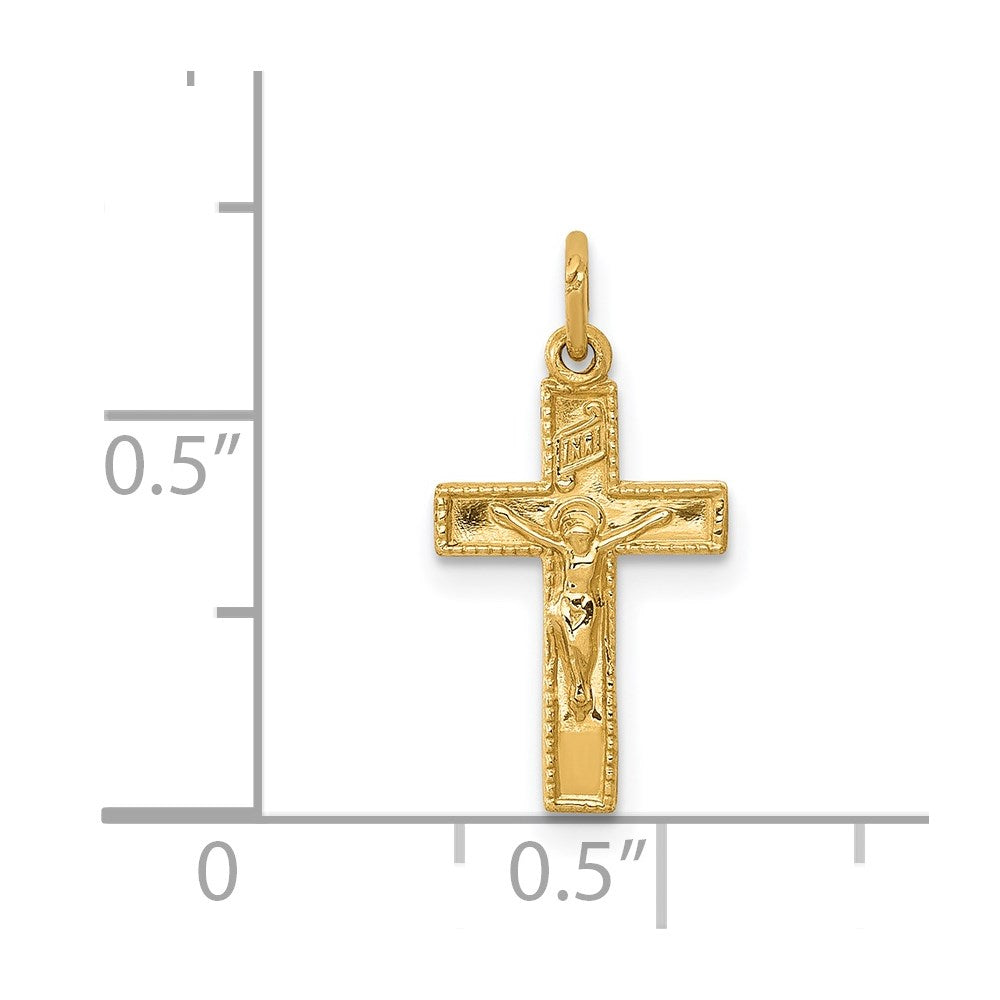 14k INRI Crucifix Charm
