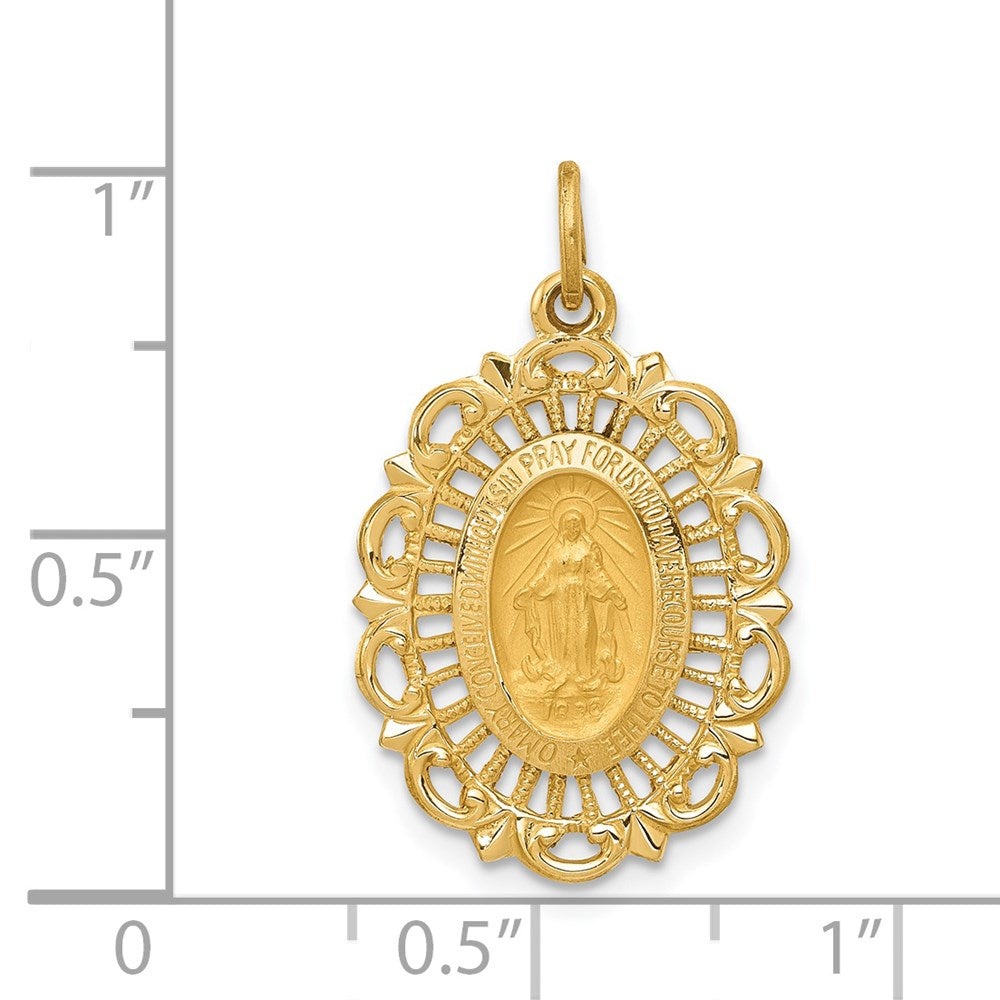14k Miraculous Medal Charm