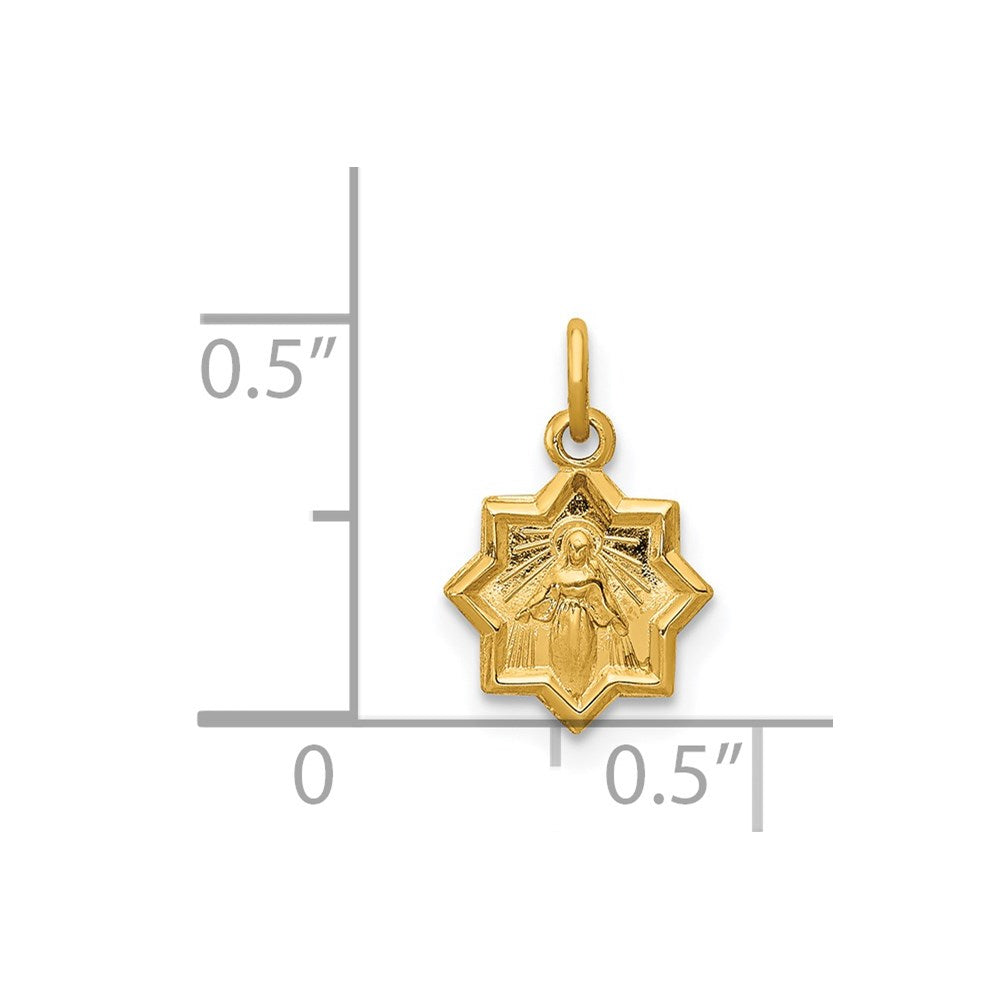 14k Blessed Mary Charm