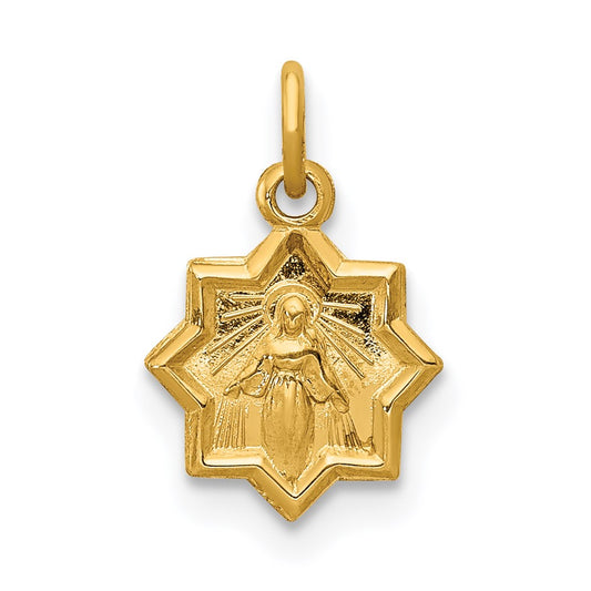 14k Blessed Mary Charm