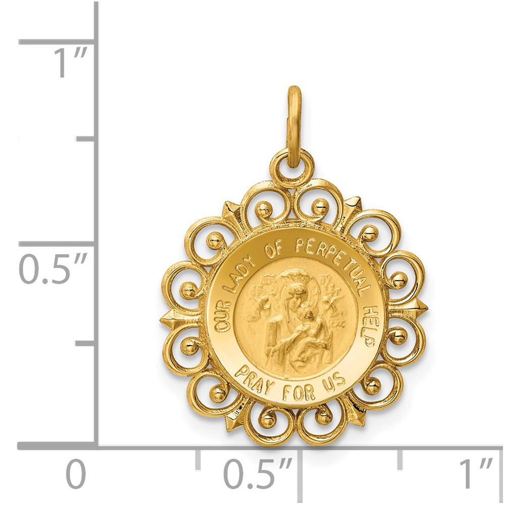 14k Our Lady of Perpetual Help Medal Charm