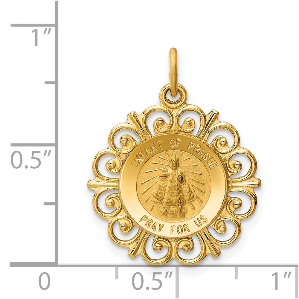 14k Infant of Prague Medal Charm