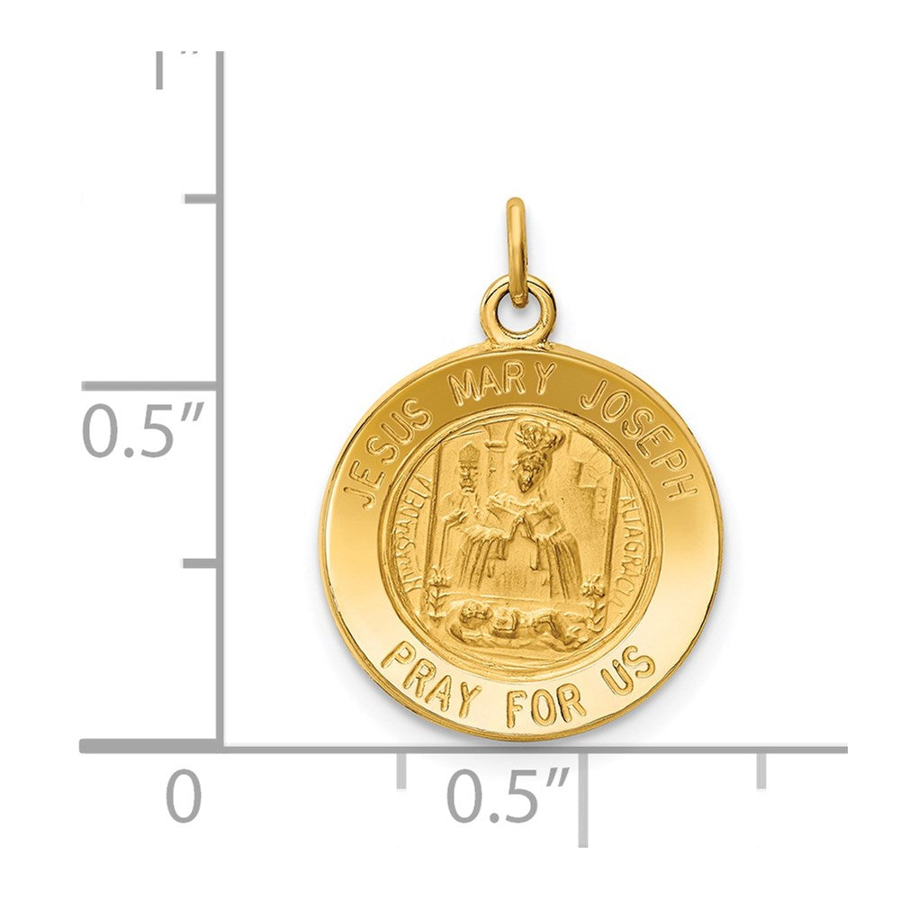 14k Jesus, Mary, Joseph Medal Charm