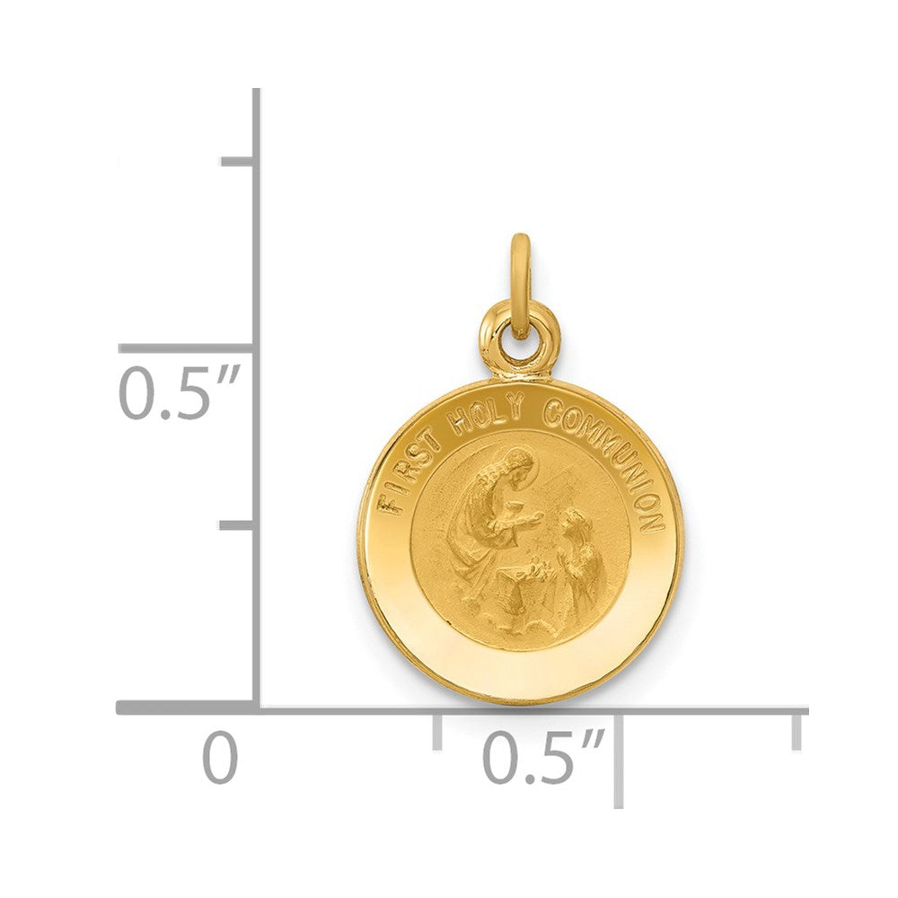 14k First Communion Medal Charm