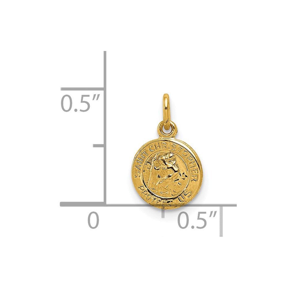 14k Saint Christopher Medal Charm