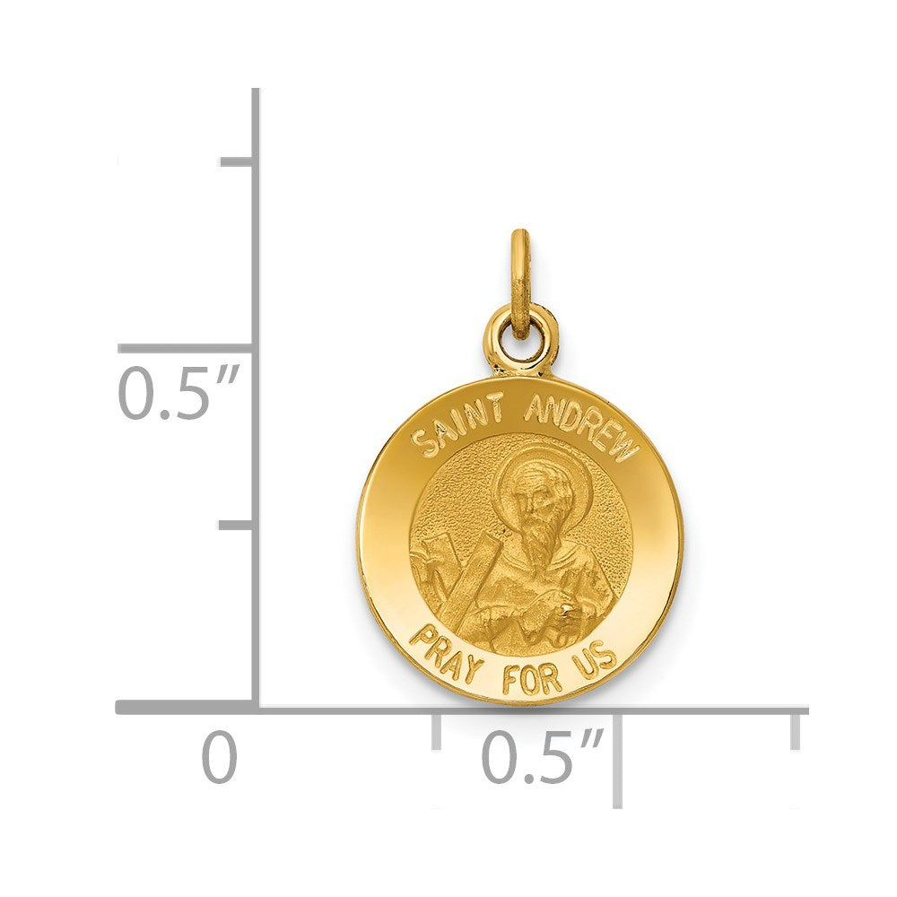 14k Saint Andrew Medal Charm