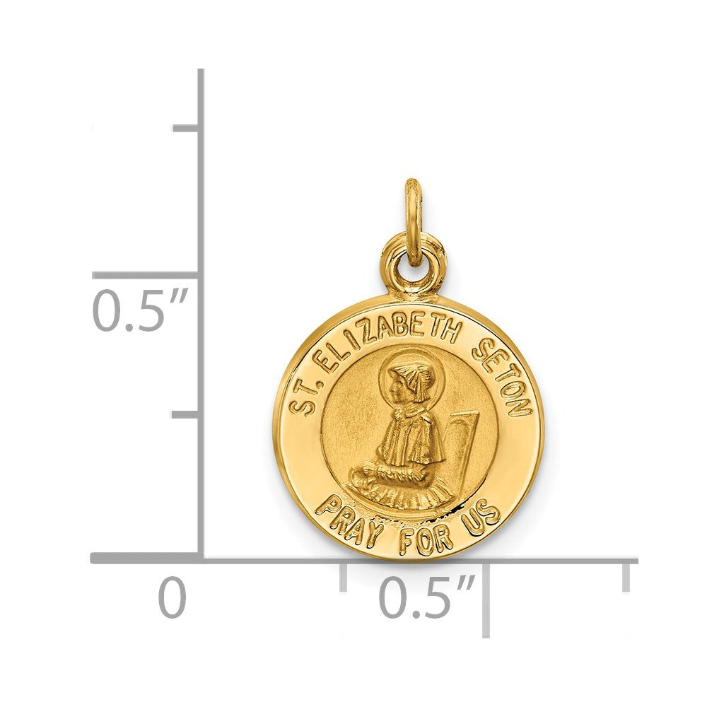 14k Saint Elizabeth Seton Medal Charm
