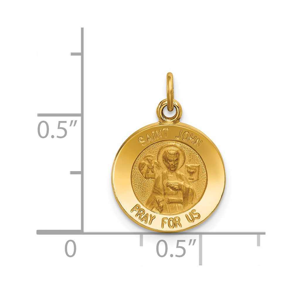14k Saint John Medal Charm