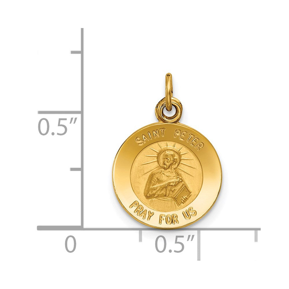 14k Saint Peter Medal Charm