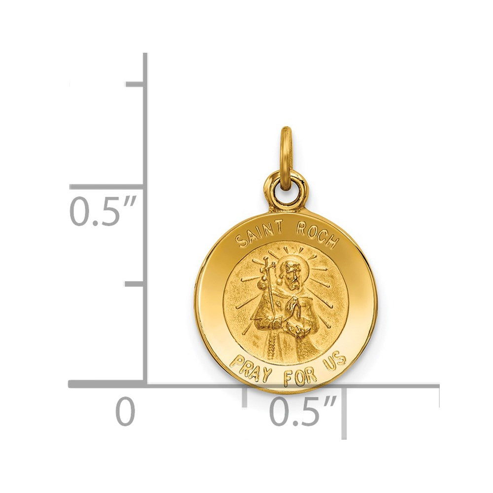 14k Saint Roch Medal Charm