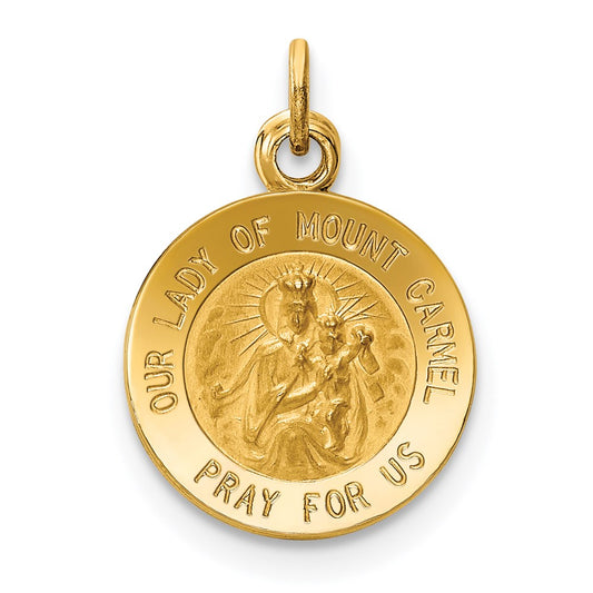 14k Our Lady of Mt. Carmel Medal Charm
