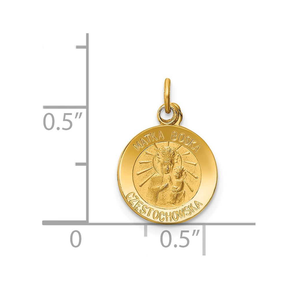 14k Matka Boska Medal Charm