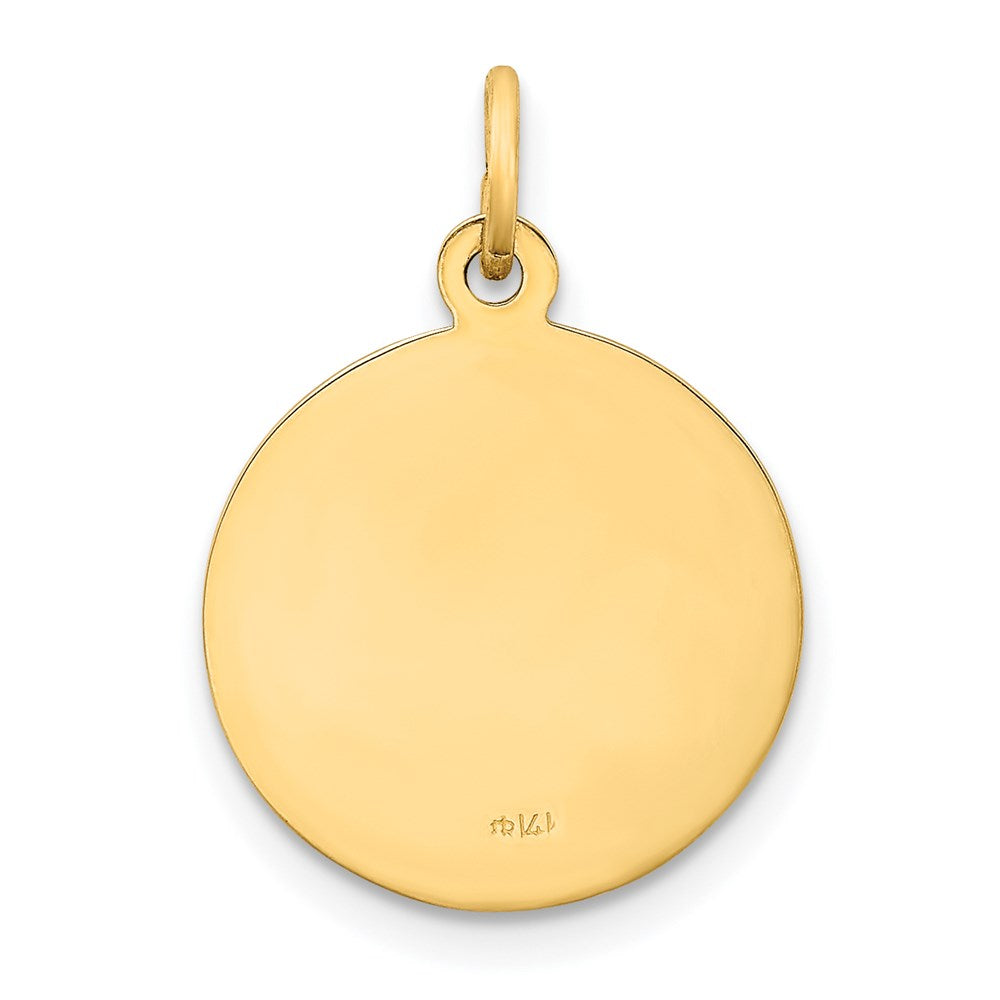 14k Our Lady of Fatima Medal Charm