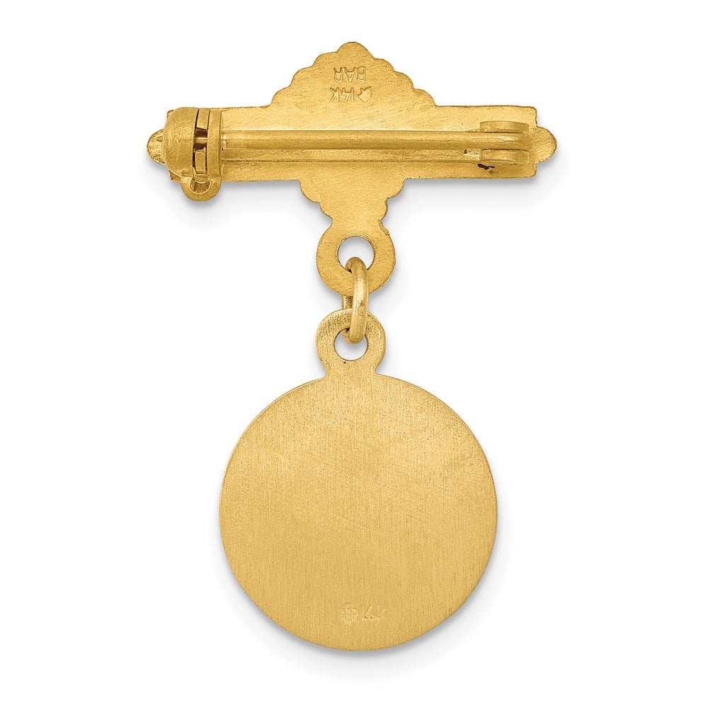 14k Saint John the Baptist Medal Pin