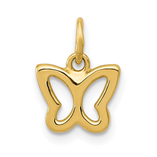 14k Polished Butterfly Pendant