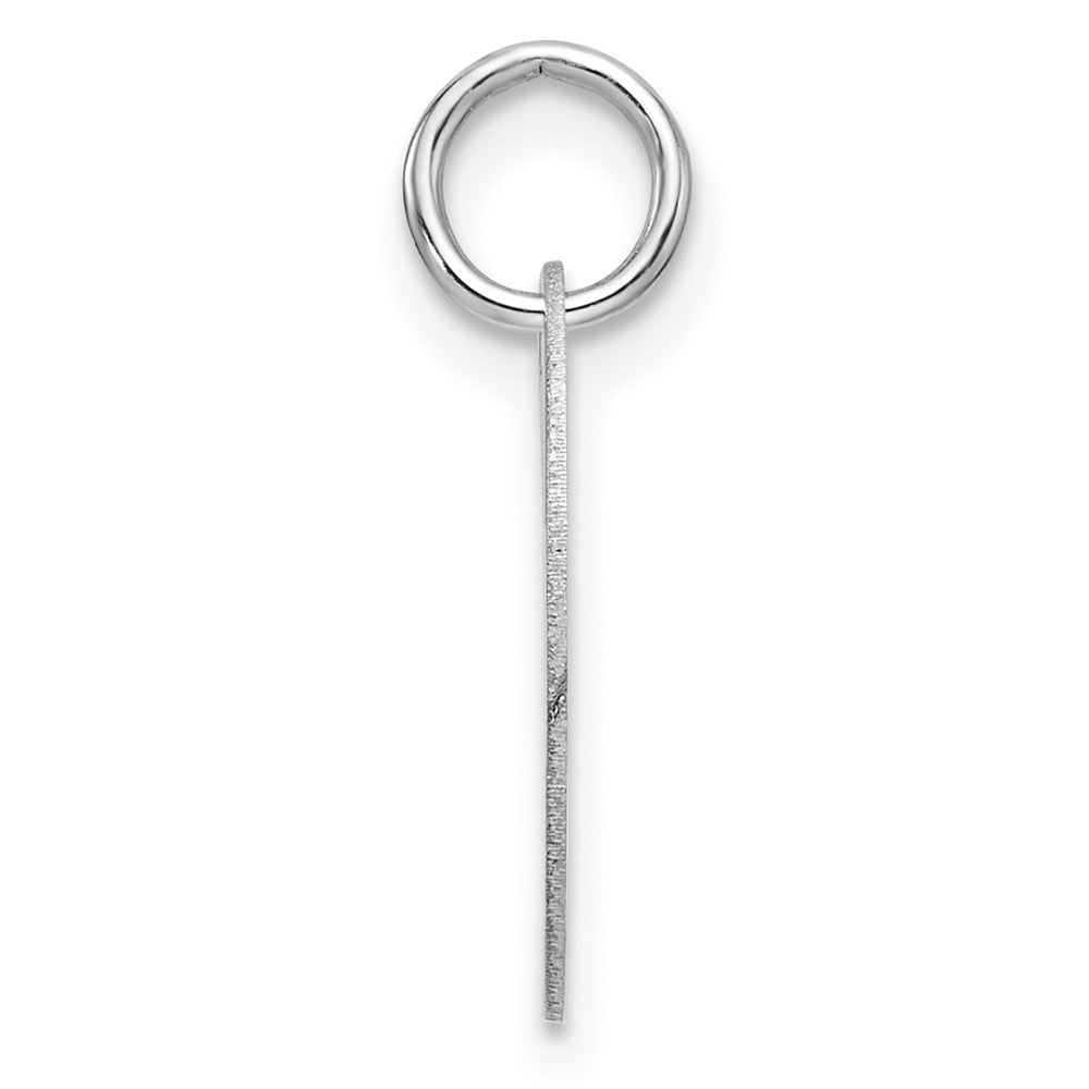 14kw Polished Black Enamel Letter L Initial Disk Charm