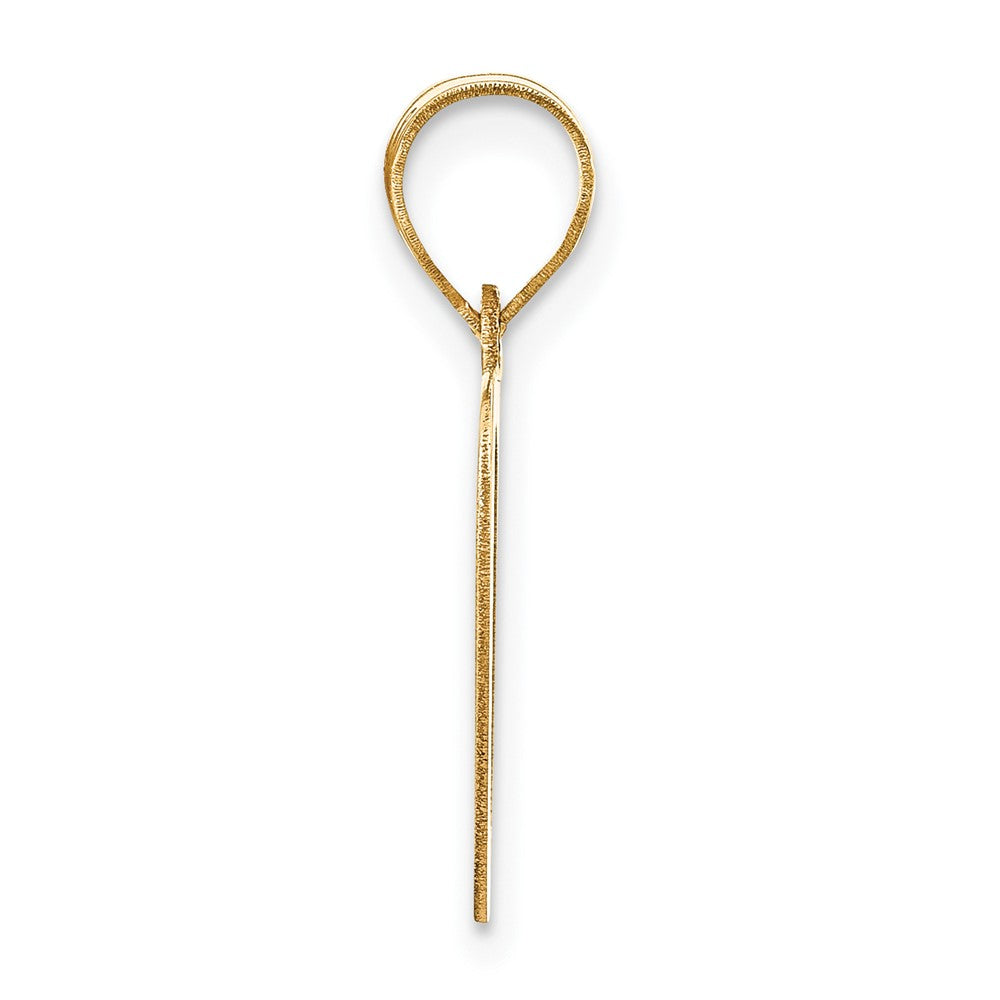 14k Polished Letter O Initial Pendant