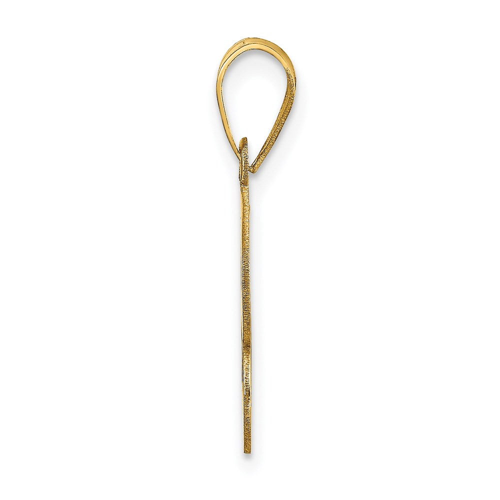 14k Polished Bubble Letter B Initial Pendant