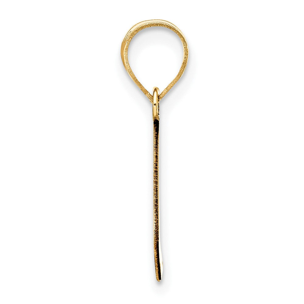 14k Polished Bubble Letter L Initial Pendant