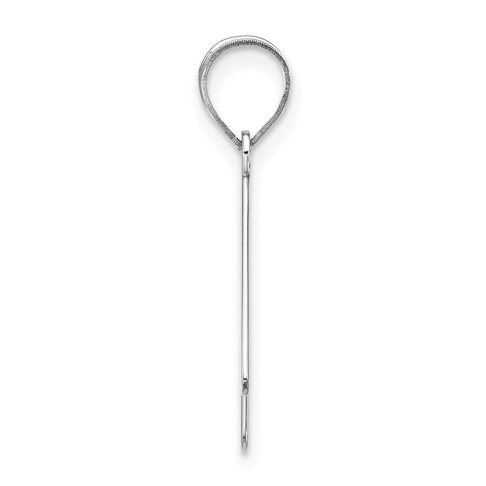 14kw Polished Bubble Letter K Initial Pendant