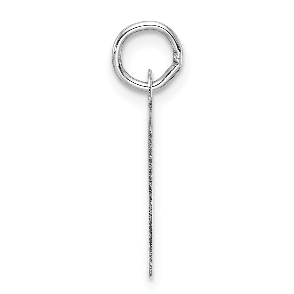 14K White Gold  Slanted Block Letter Y Initial Charm