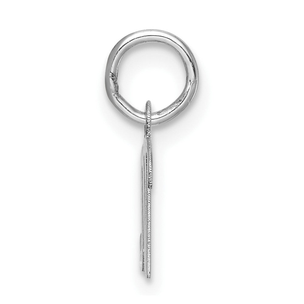 14k White Gold Small Script Letter M Initial Charm