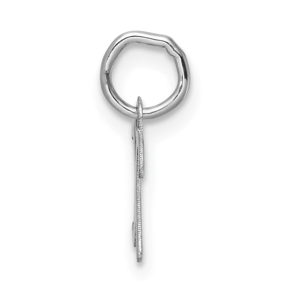 14k White Gold Small Script Letter X Initial Charm