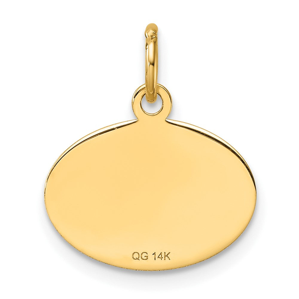 14k Polished Oval CLASS OF 2023 Charm