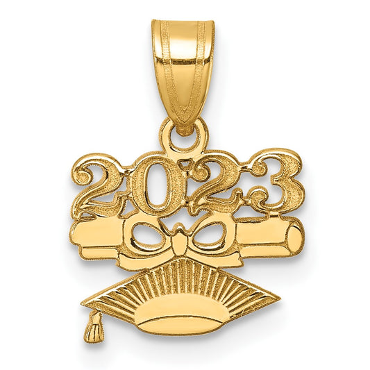 14K Graduation Cap and Diploma 2023 Charm