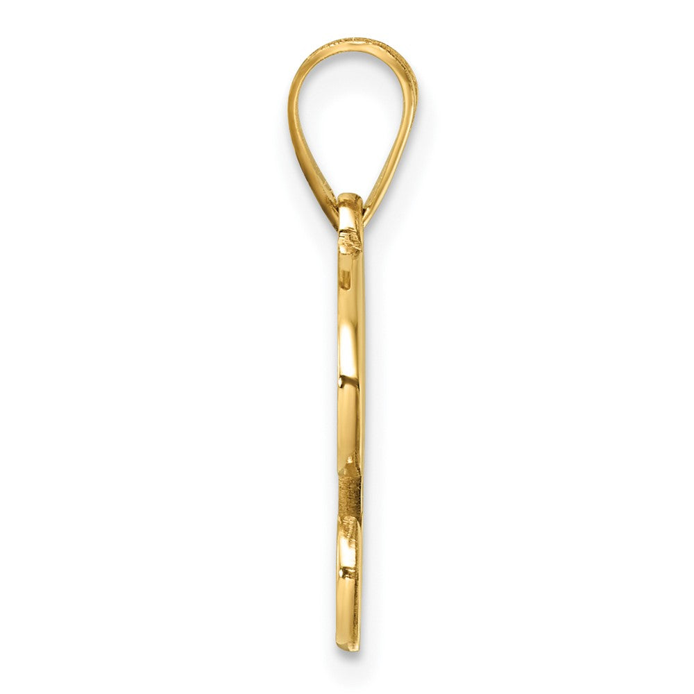 14K Script Letter G Initial Pendant
