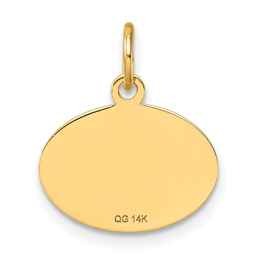 14k Polished Oval CLASS OF 2024 Charm