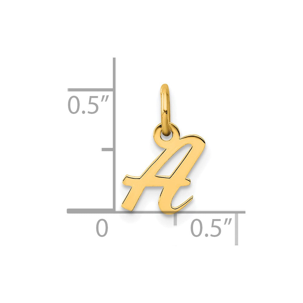 14K Small Script Letter A Initial Charm