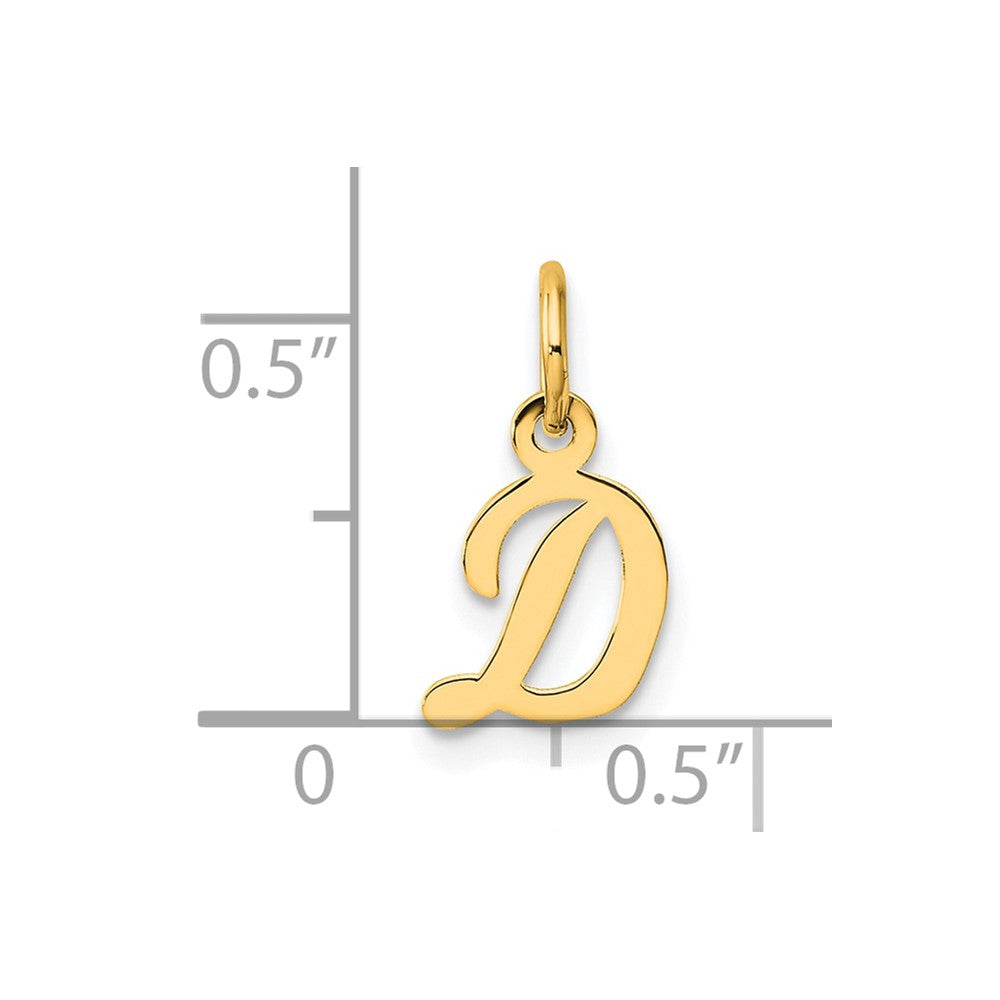 14K Small Script Letter D Initial Charm