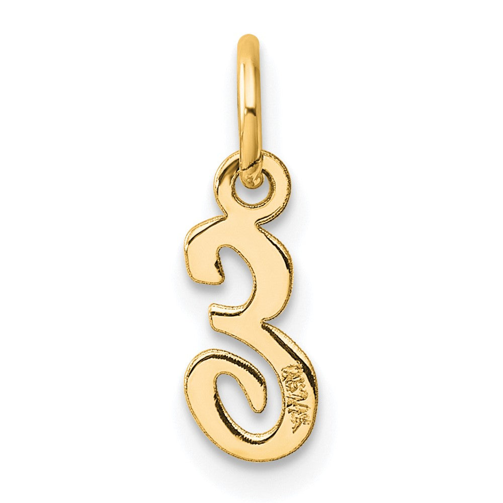 14K Small Script Letter E Initial Charm