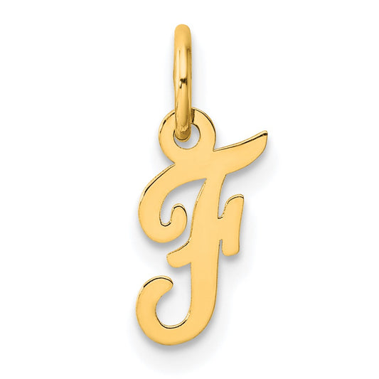 14K Small Script Letter F Initial Charm