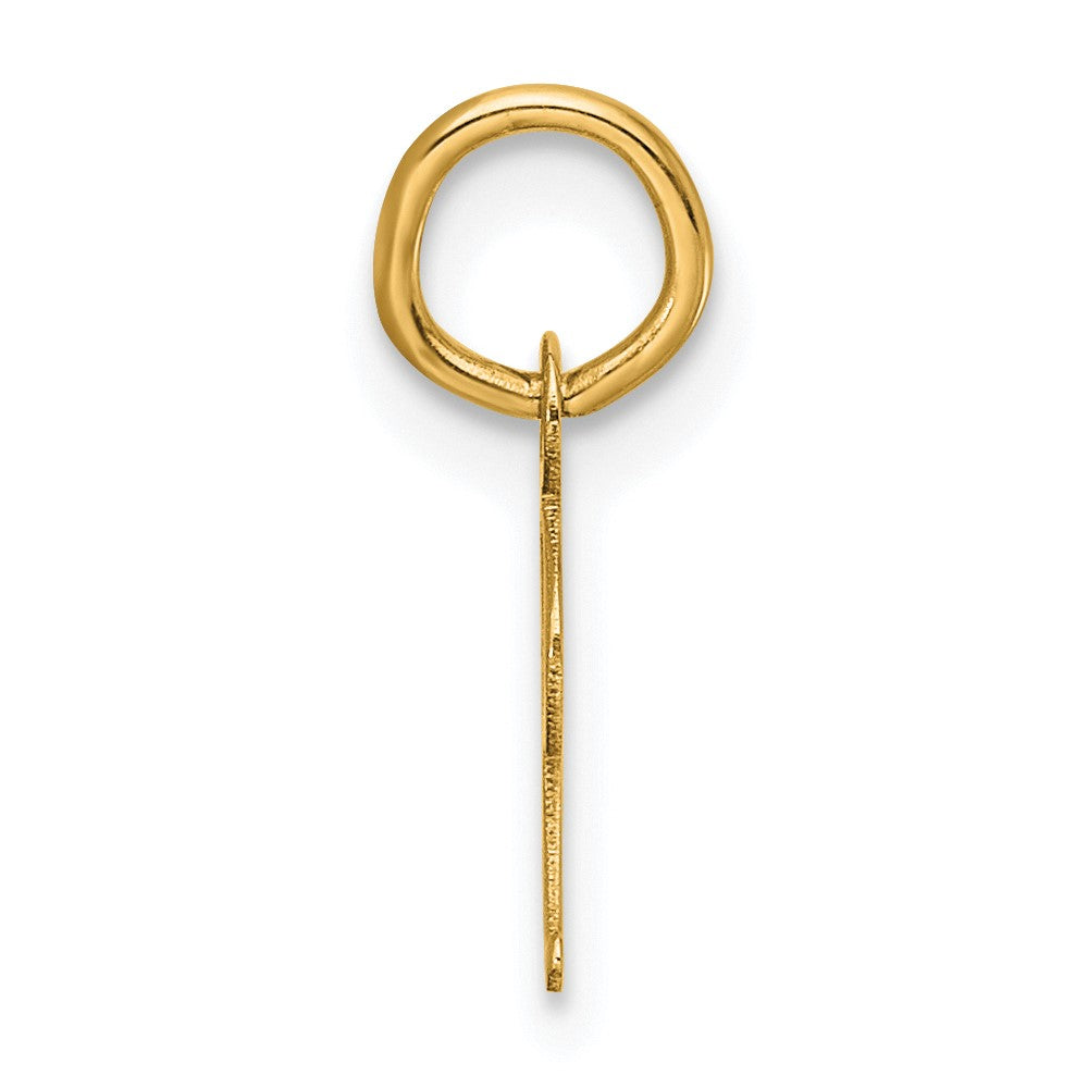 14K Small Script Letter I Initial Charm