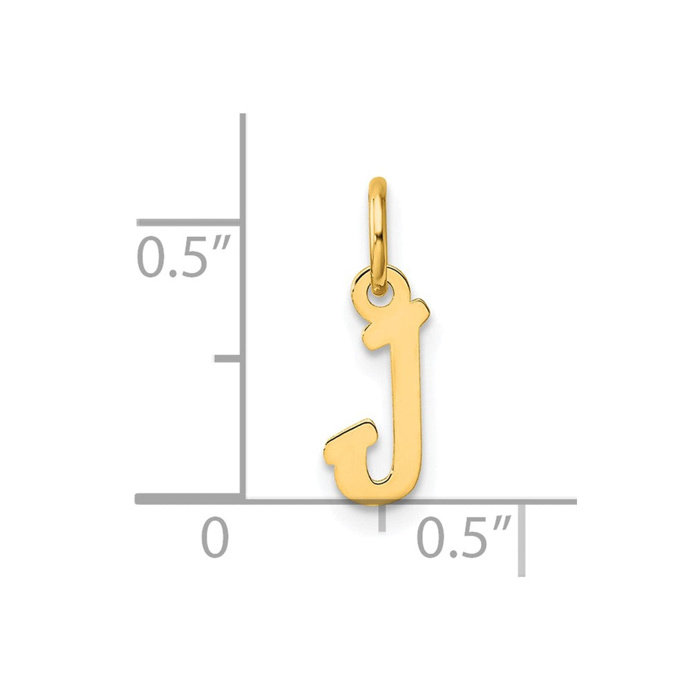 14K Small Script Letter J Initial Charm