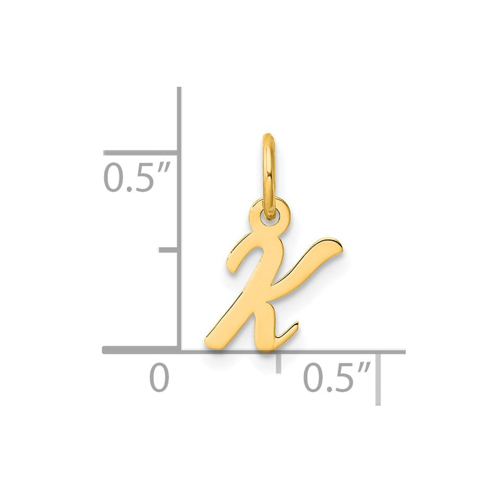 14K Small Script Letter K Initial Charm