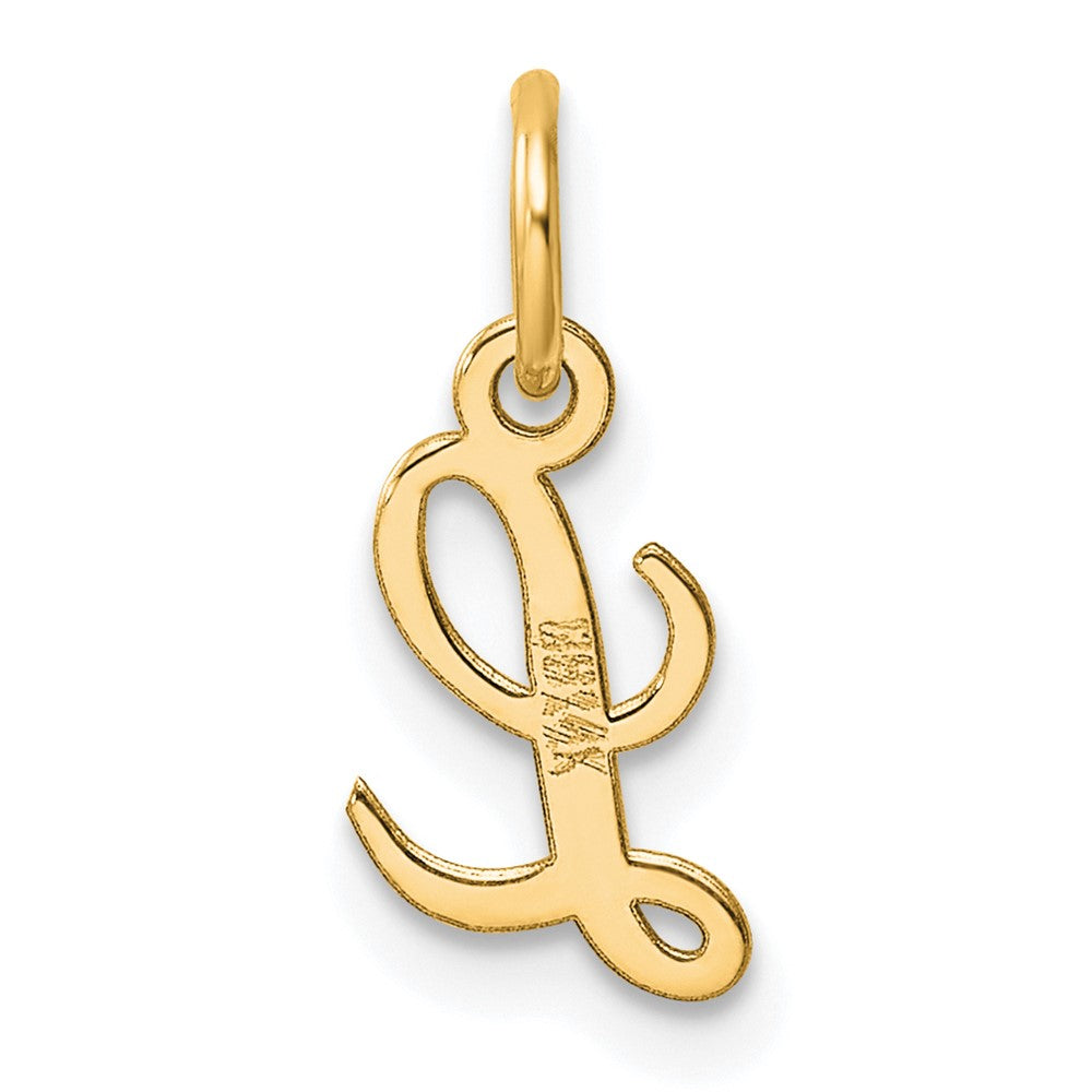 14K Small Script Letter L Initial Charm