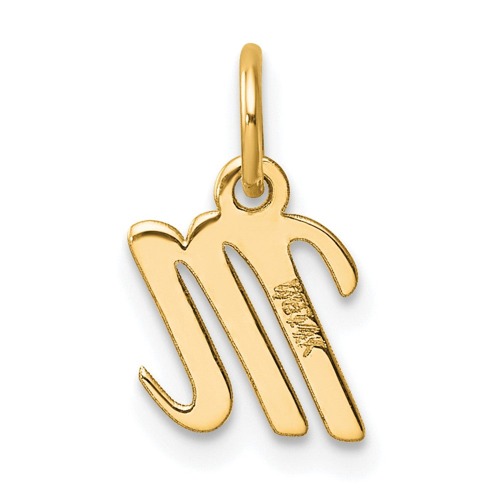 14K Small Script Letter M Initial Charm