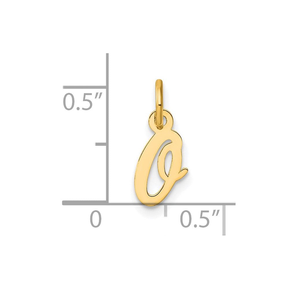 14K Small Script Letter O Initial Charm